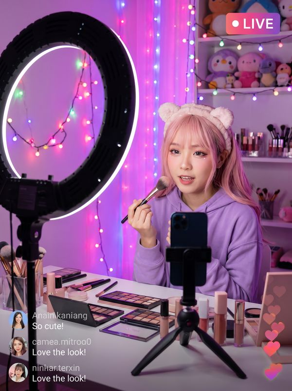 番茄视频视频-美妆直播教学